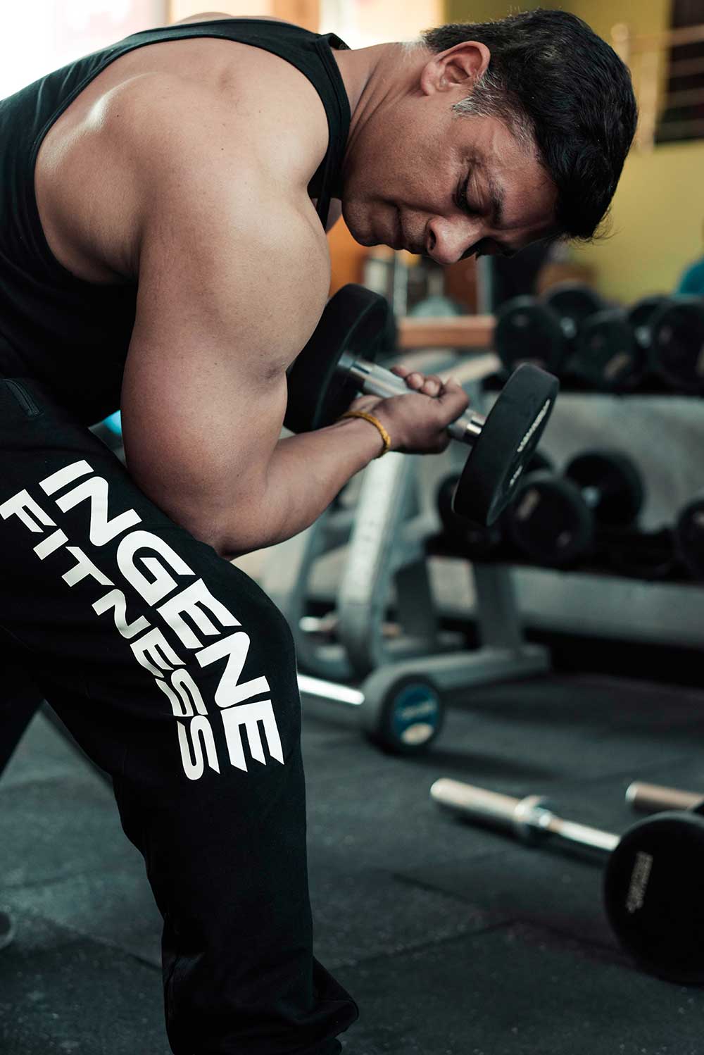 Brand Ambassador Bodybuilding Champion Amit Kumar Sharma in InGene Fitness Red Signature Track