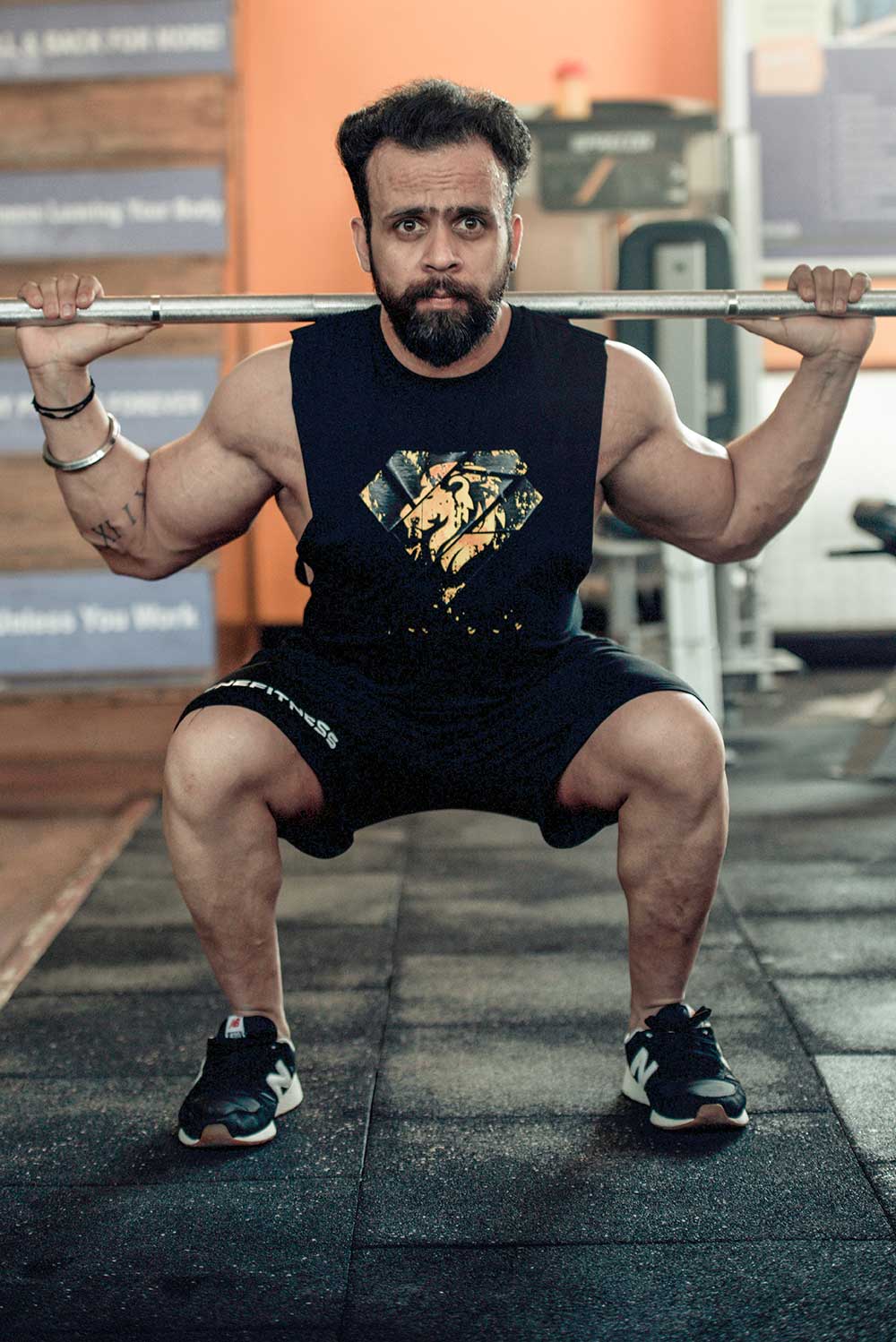 Brand Ambassador Bodybuilding Champion Nitin Sharma in InGene Fitness Deep Cut T-Shirt